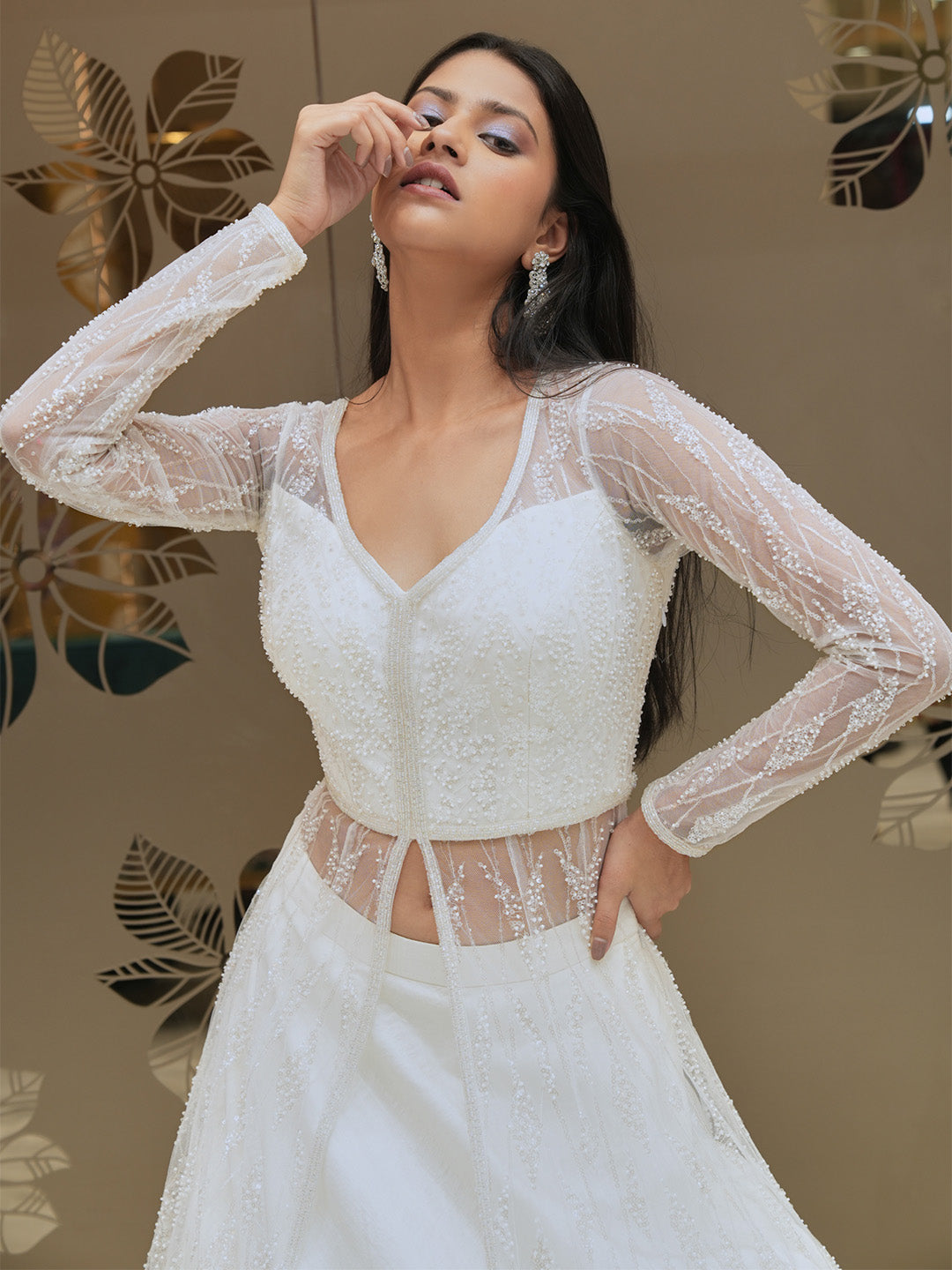 Stunning White Anarkali Dress