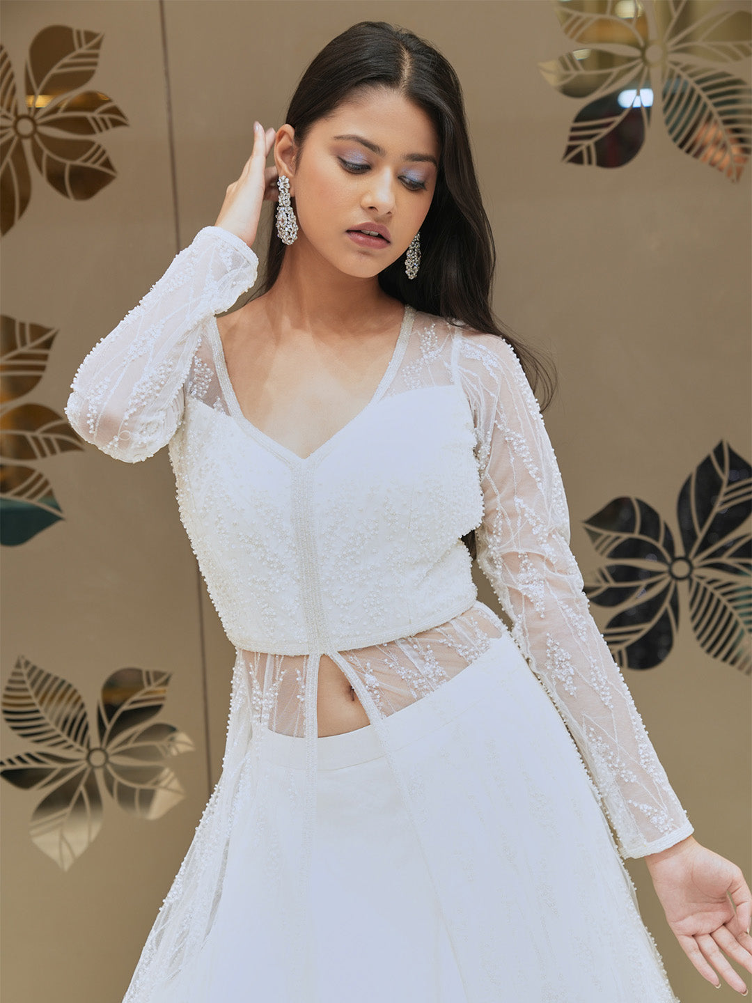 Stunning White Anarkali Dress