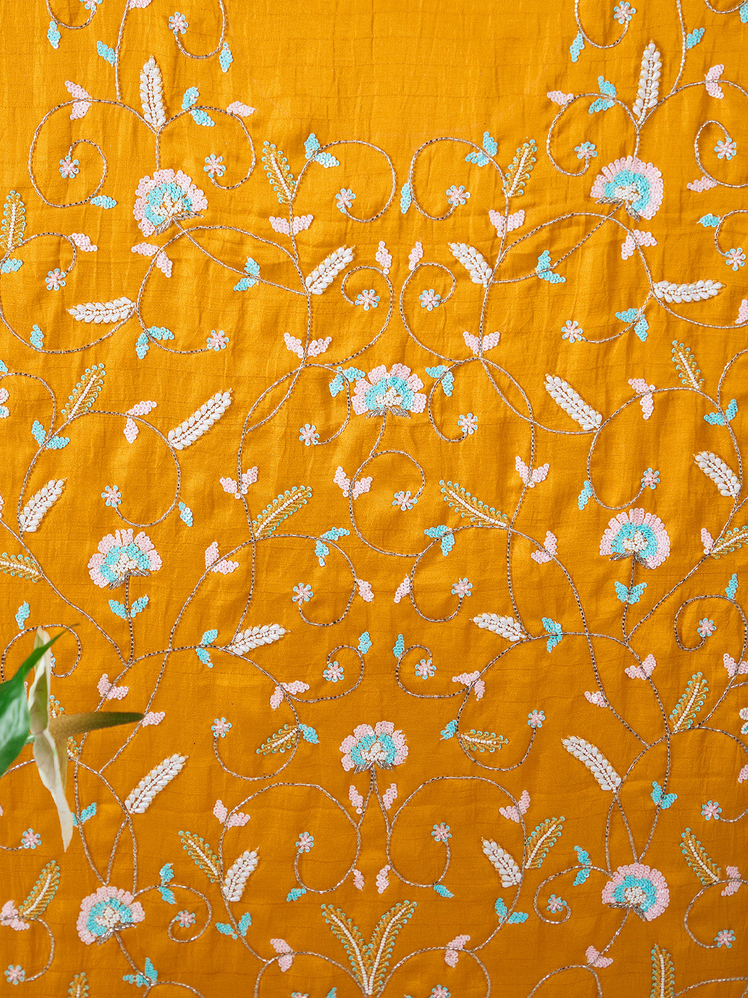 Orange Vibrant Embroidered Suit