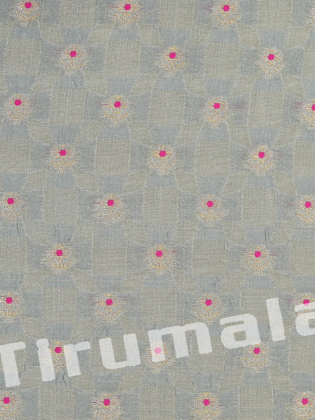 Pastel Blue Silk Butti Fabric