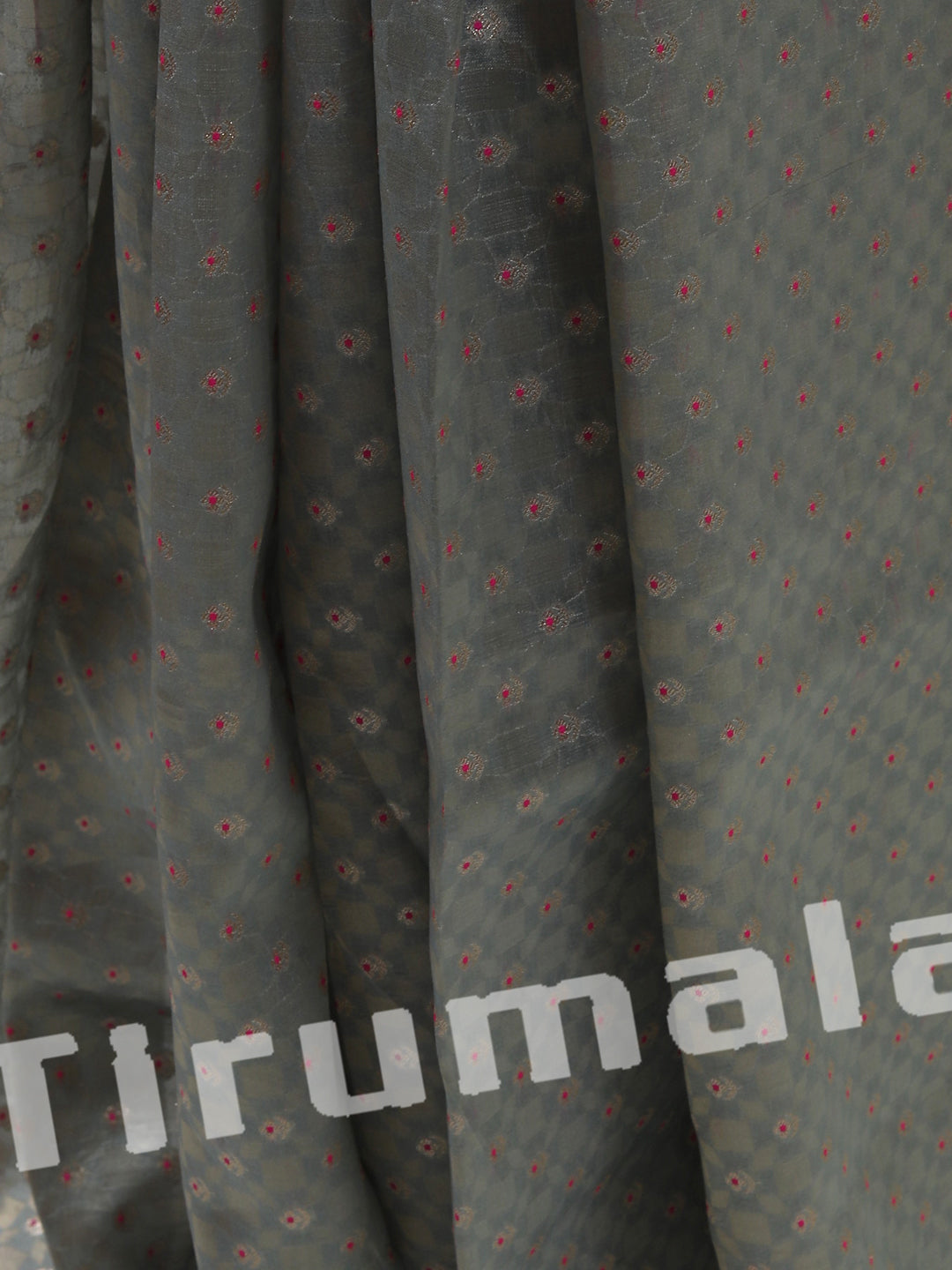 Pastel Blue Silk Butti Fabric