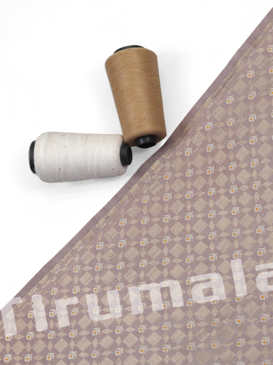 Purple Silk Butti Fabric