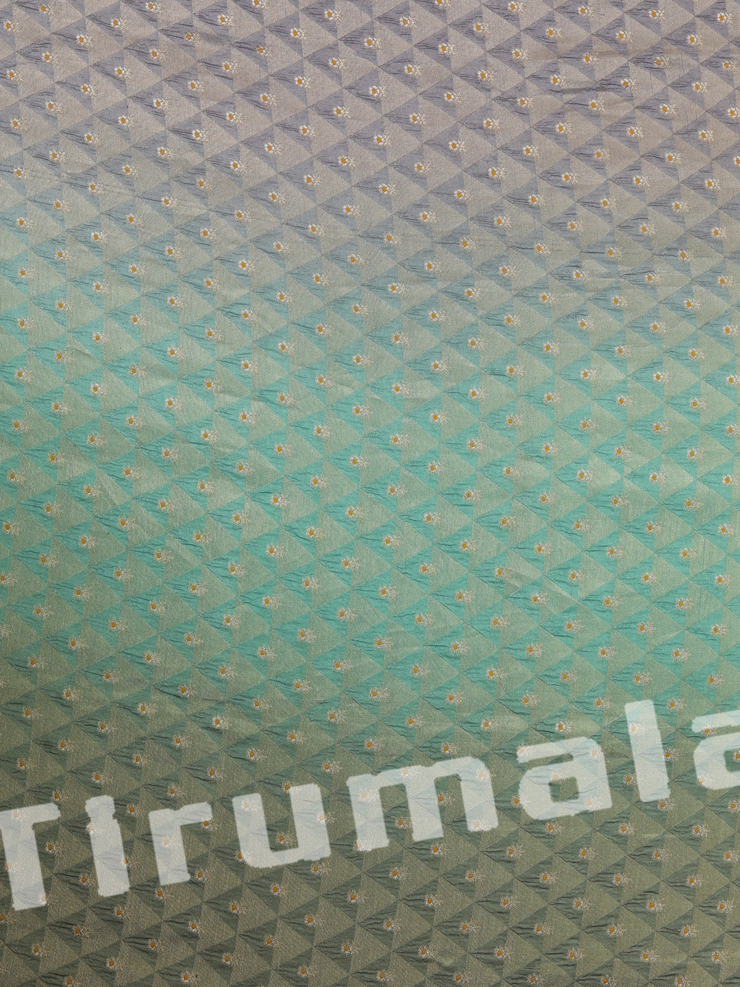 Multi-Shaded Banarasi Silk With Checks & Butti Green & Blue