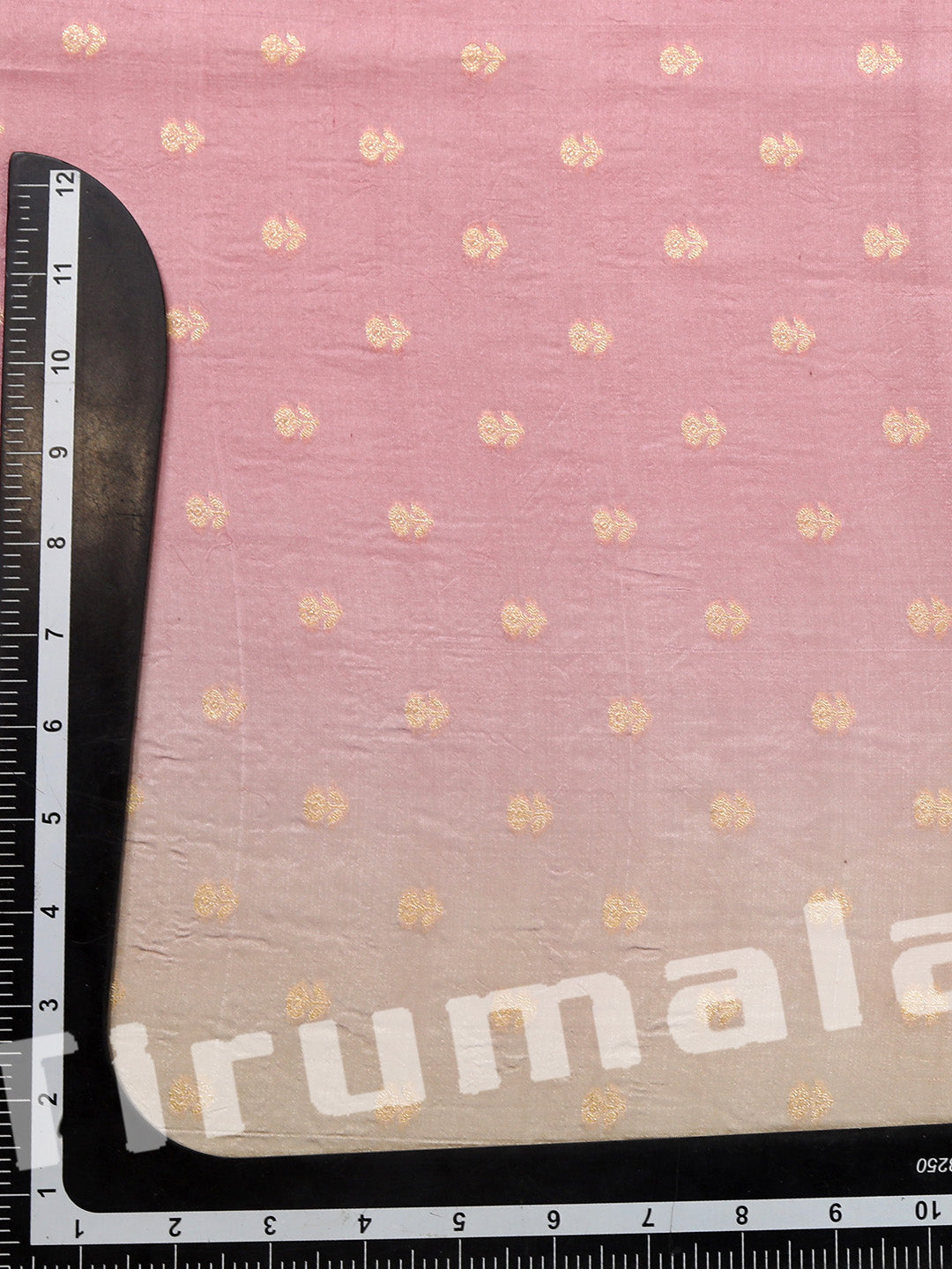 Dual Colour Pink & Beige Tanchoi Silk With Colour Butti