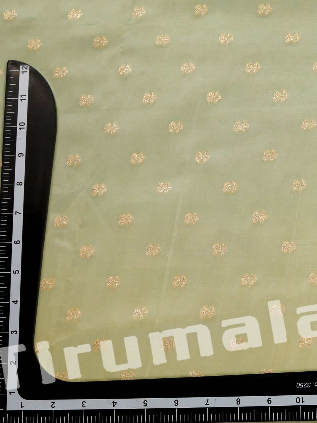 Dual Colour Light Green & Beige Tanchoi Silk With Colour Butti