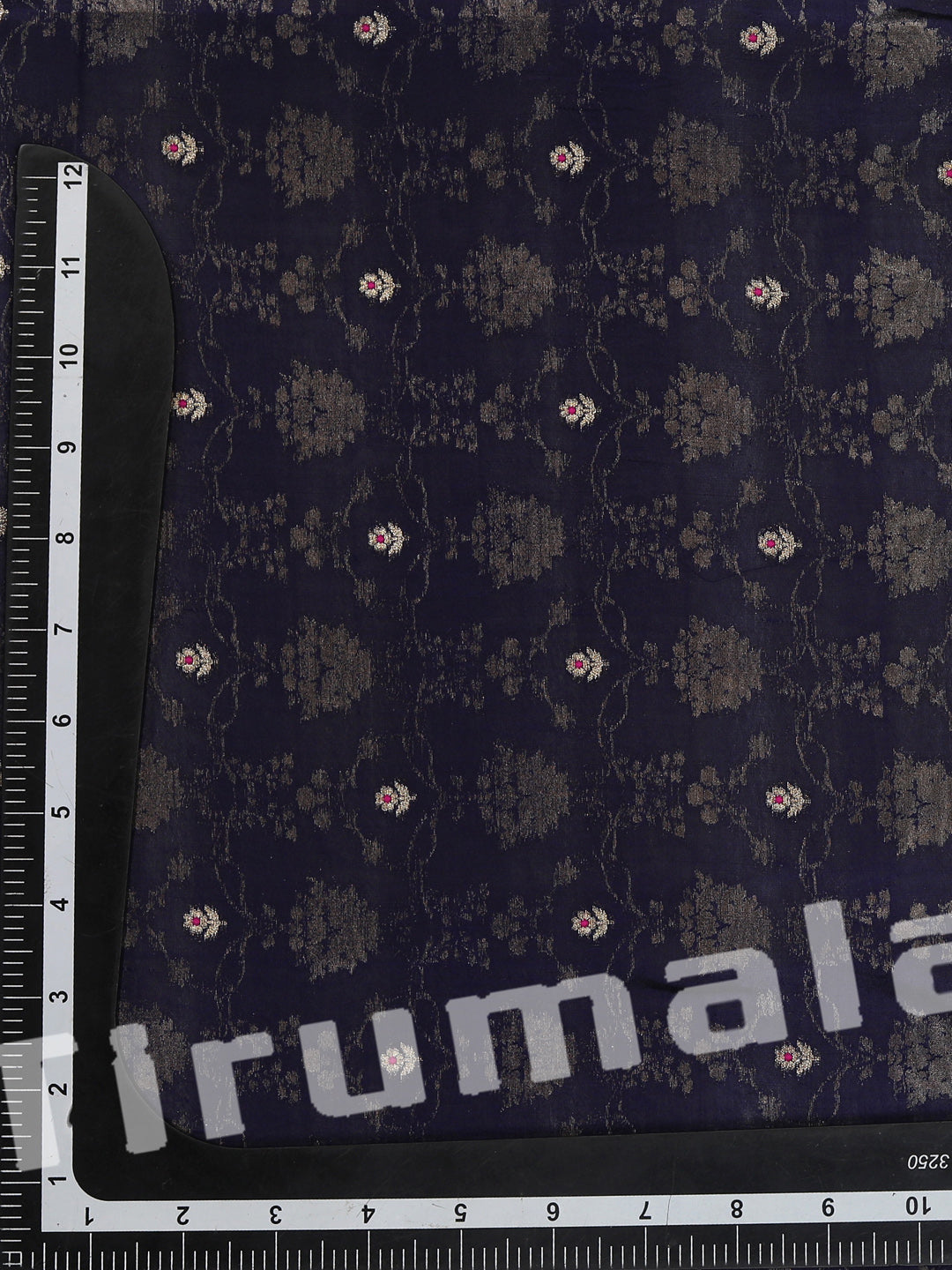 Dark Blue Banarasi Silk With Butti