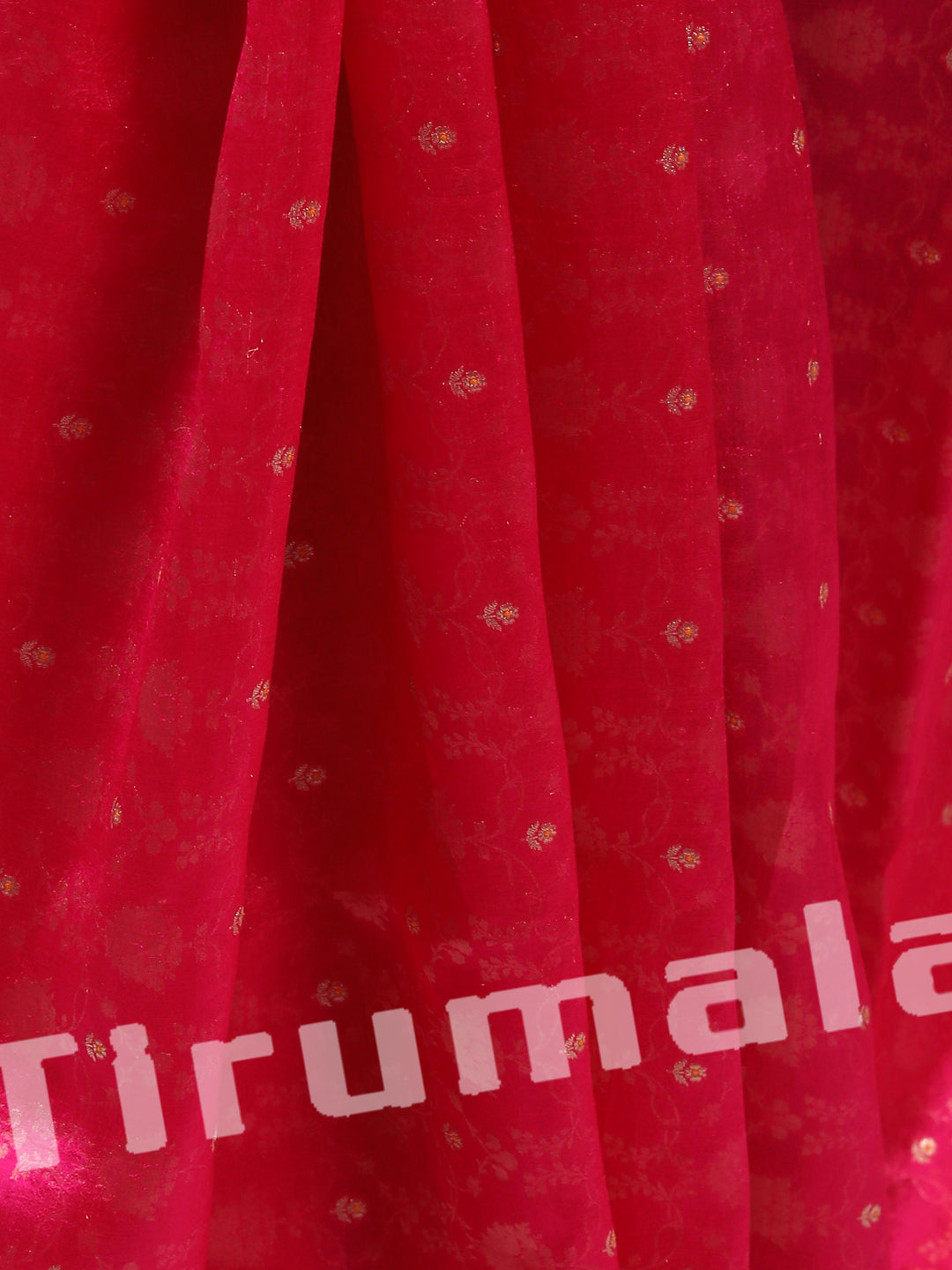 Red Banarasi Silk With Butti