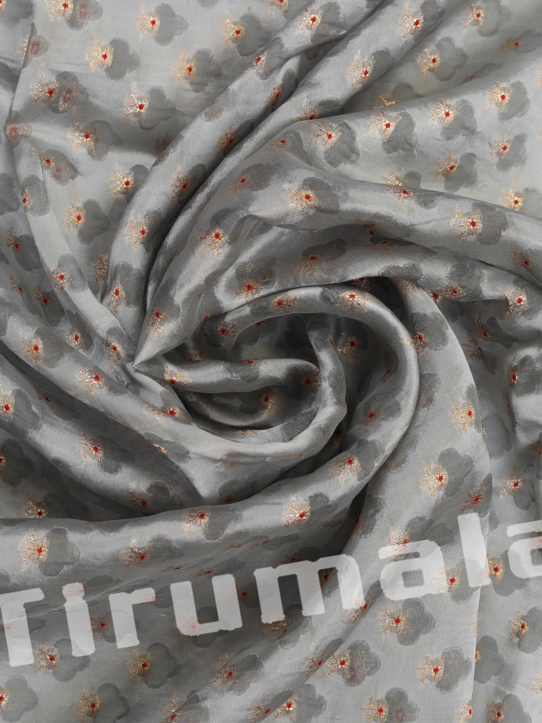 Grey Banarasi Silk With Butti