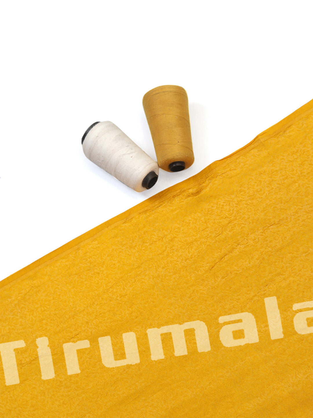 Mustard Yellow Crush Tissue Fabric