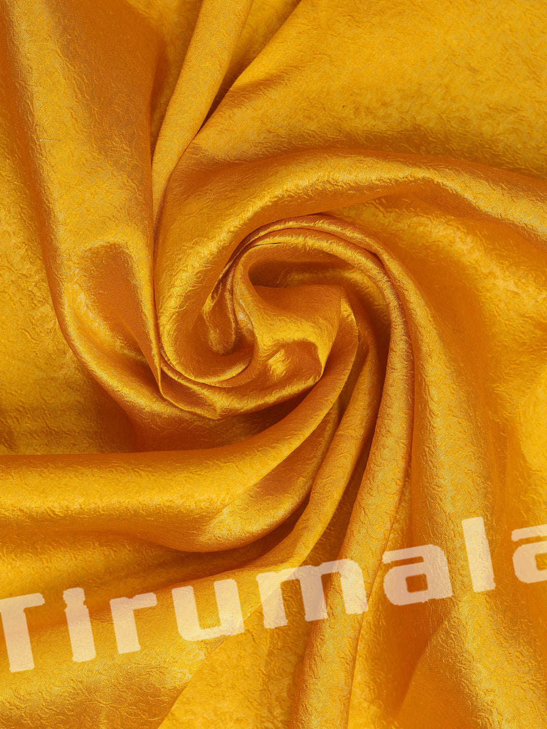 Mustard Yellow Crush Tissue Fabric