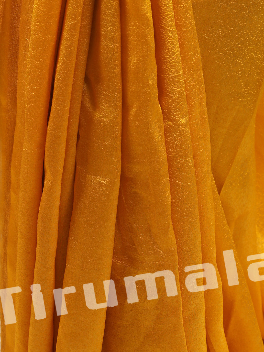 Mustard Yellow Crush Tissue Fabric