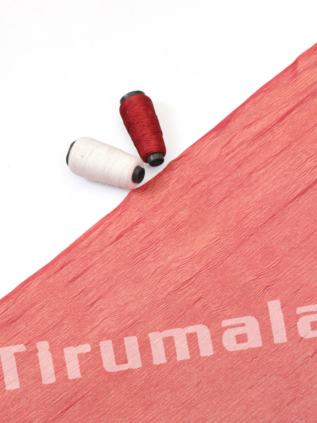 Salmon Crush Tissue Fabric