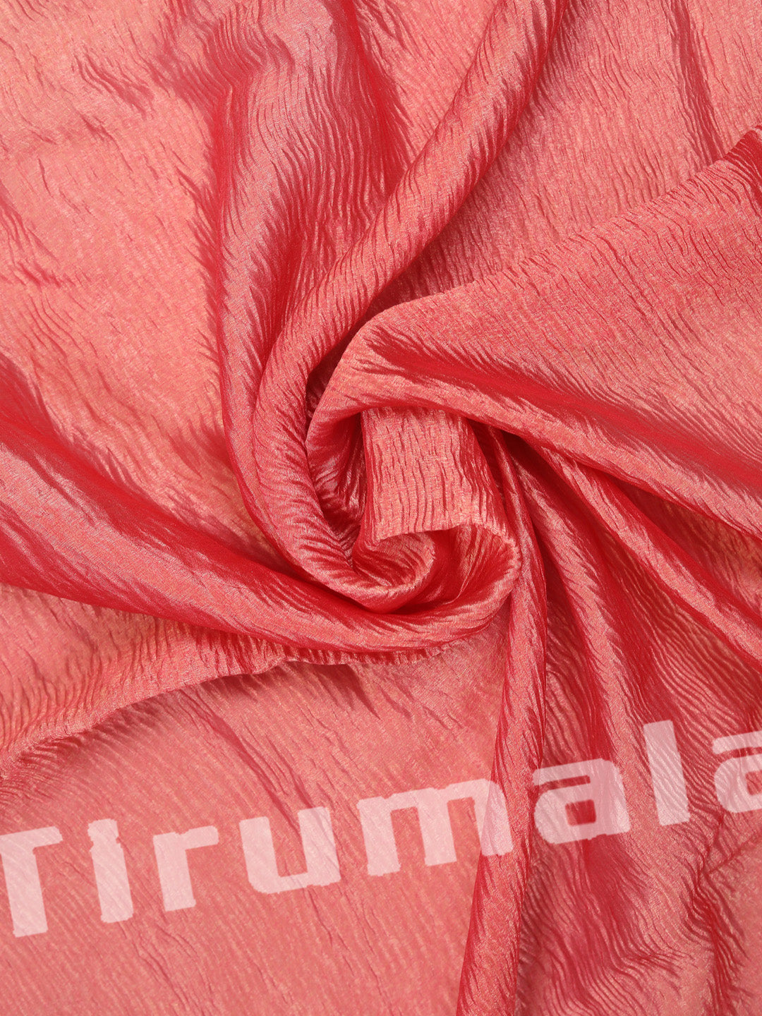 Salmon Crush Tissue Fabric