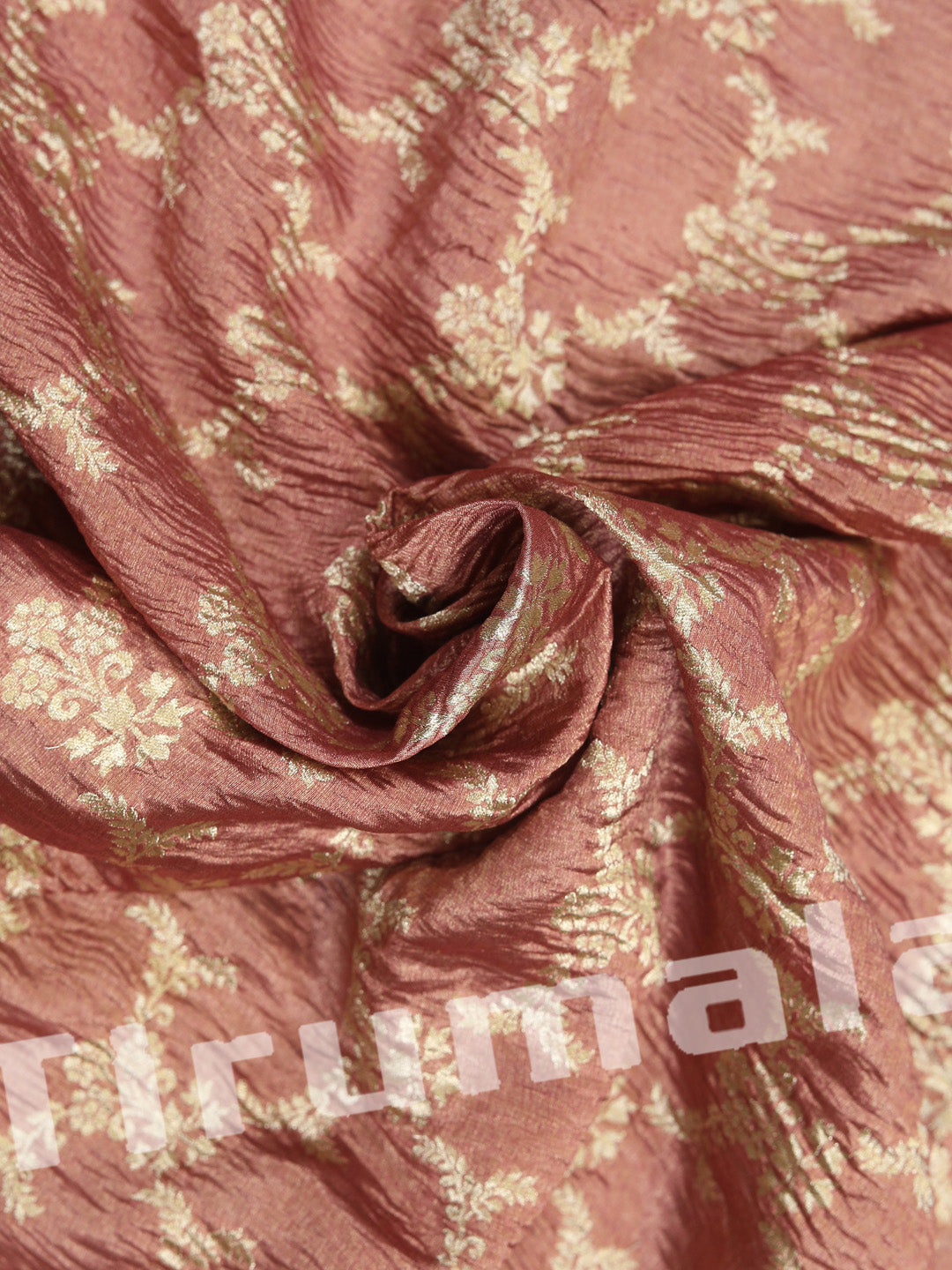 Dusty Pink Crush Tissue Fabric