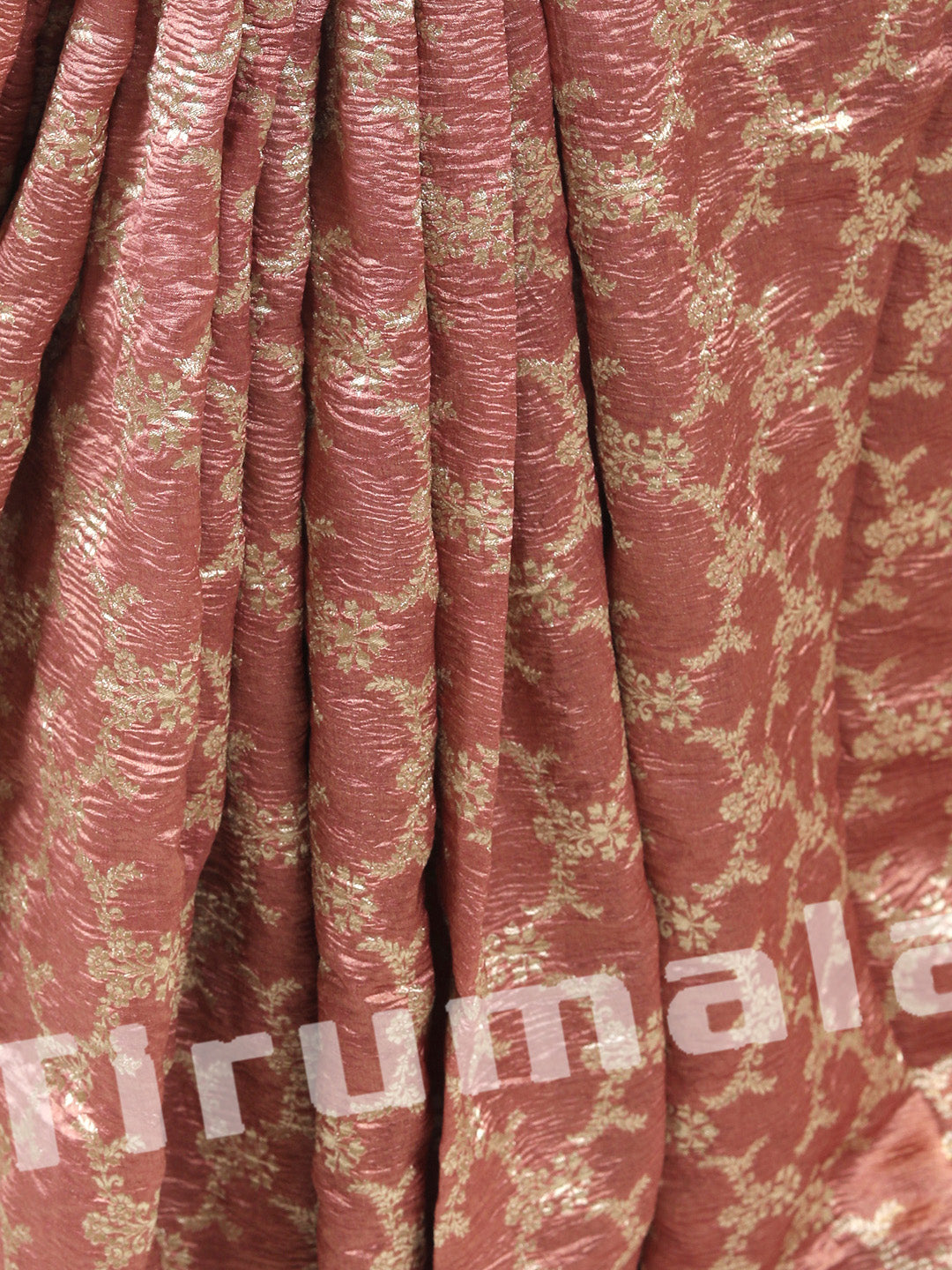 Dusty Pink Crush Tissue Fabric
