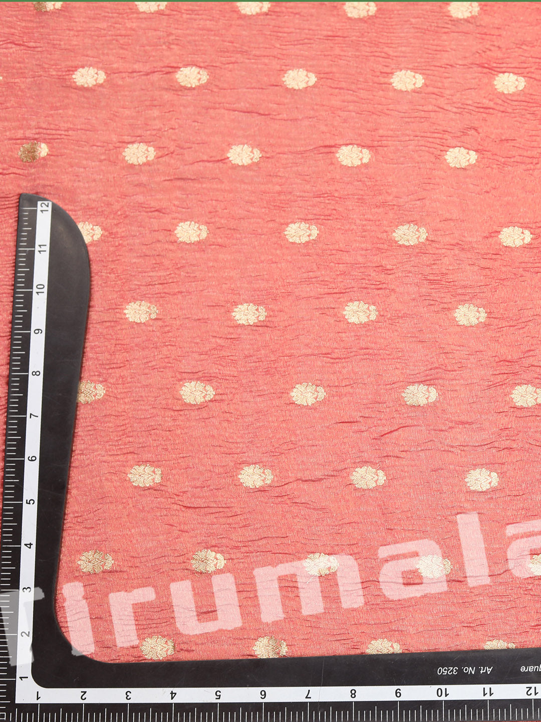 Peach Crush Tissue Silk With Butti