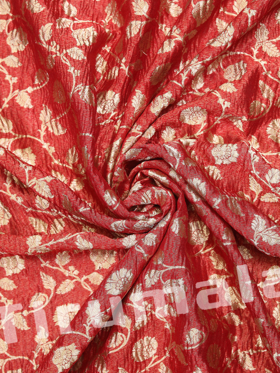 Dark Orange Crush Tissue Silk