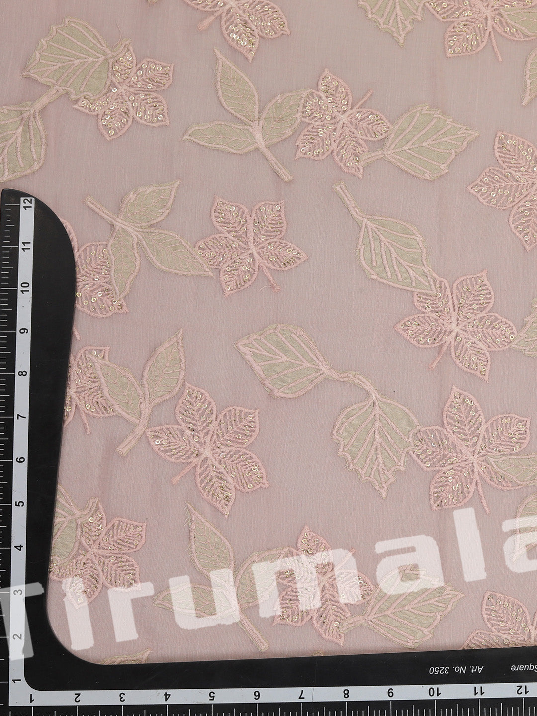 Pastel Purple Chanderi Material With Sequence & Thread Work