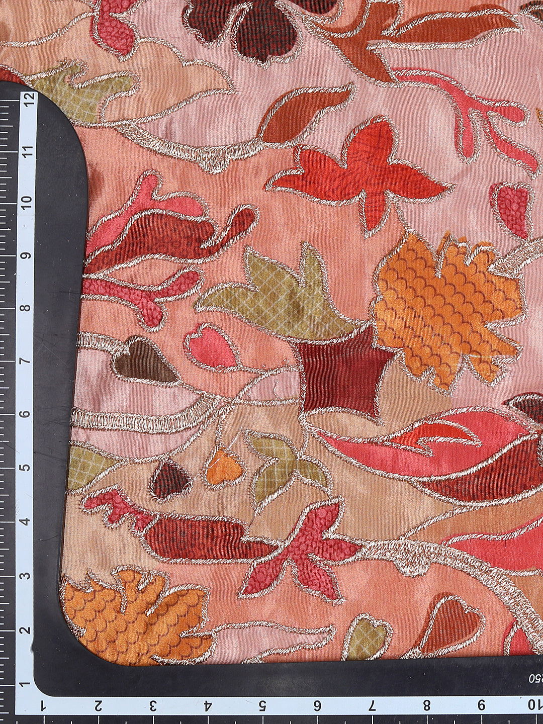 Monochrome Peach Floral Fabric