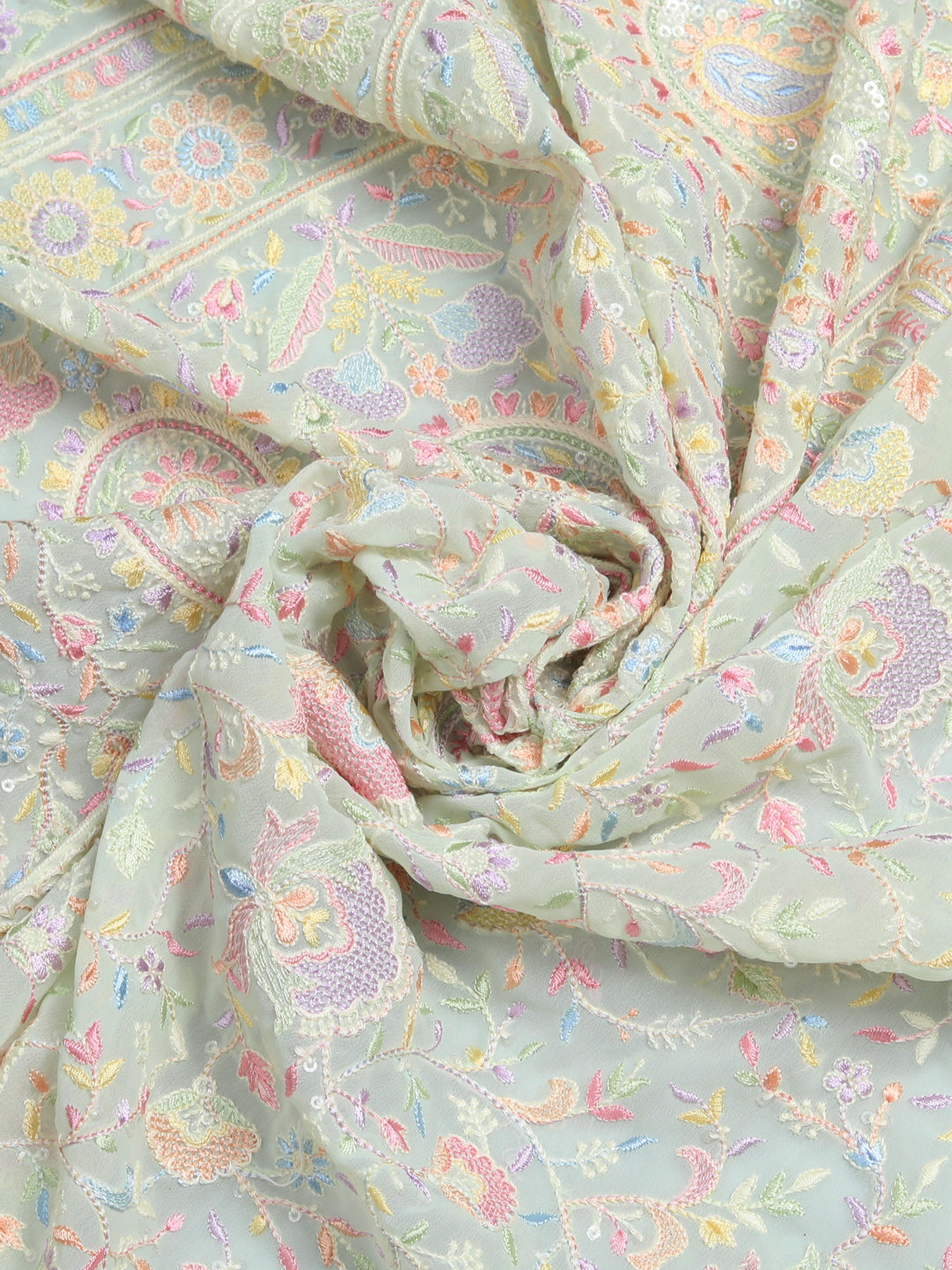 Baby Green Mint Georgette Fabric