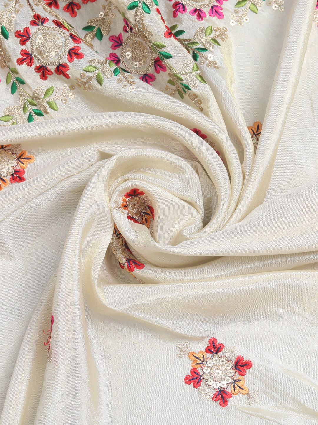 Ivory Shimmer Tissue Fabric