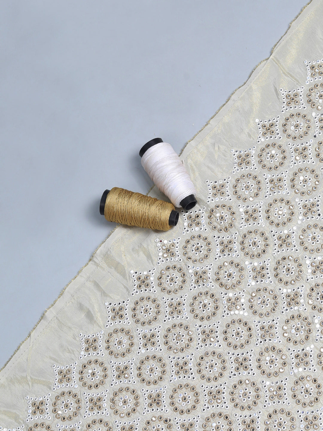 Off-White Tissue Shimmer Fabric