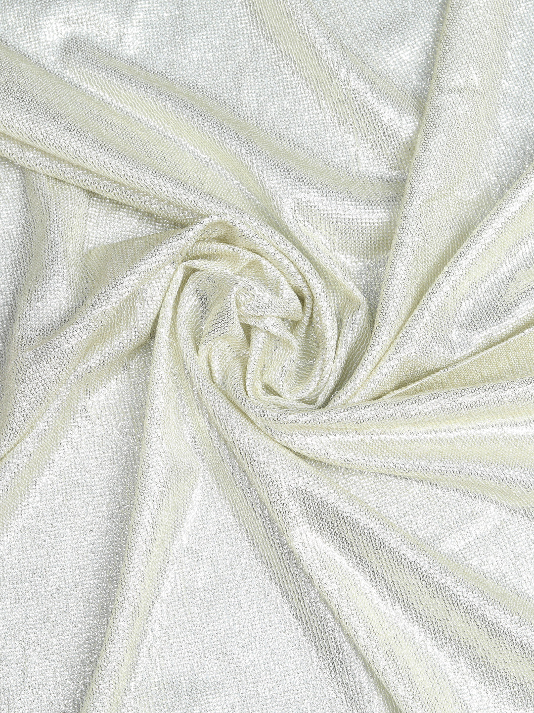 White Viscose With Pani Gold Embroidery