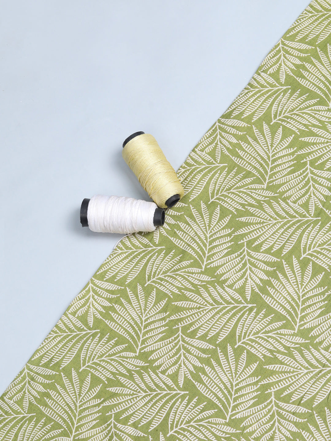 Pista Green Cotton Linen Fabric