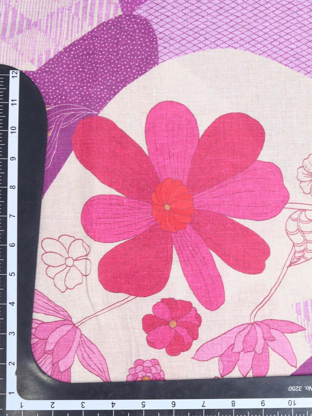 Raspberry Floral Printed Linen Cotton
