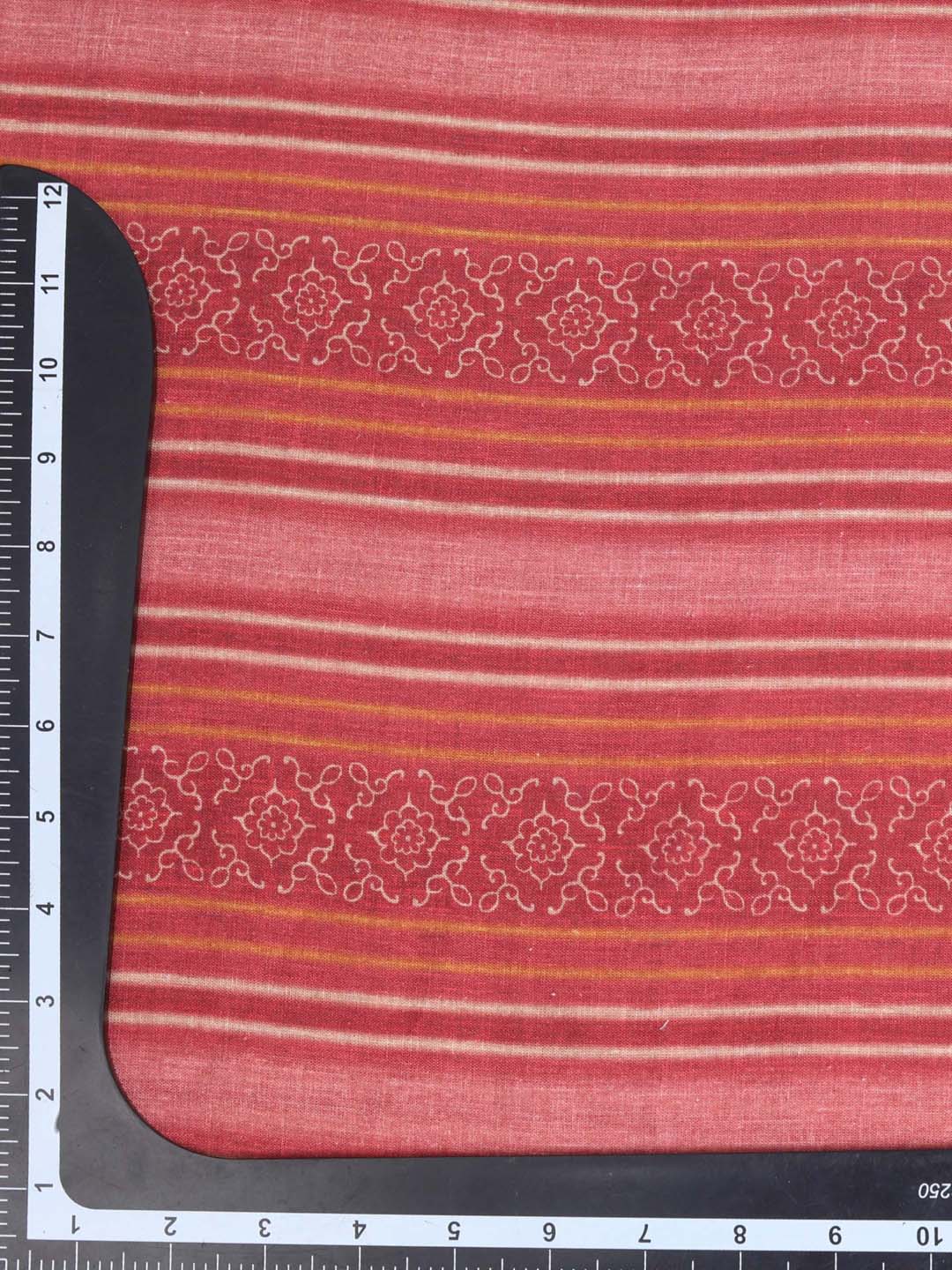 Orange Geometric Printed Linen
