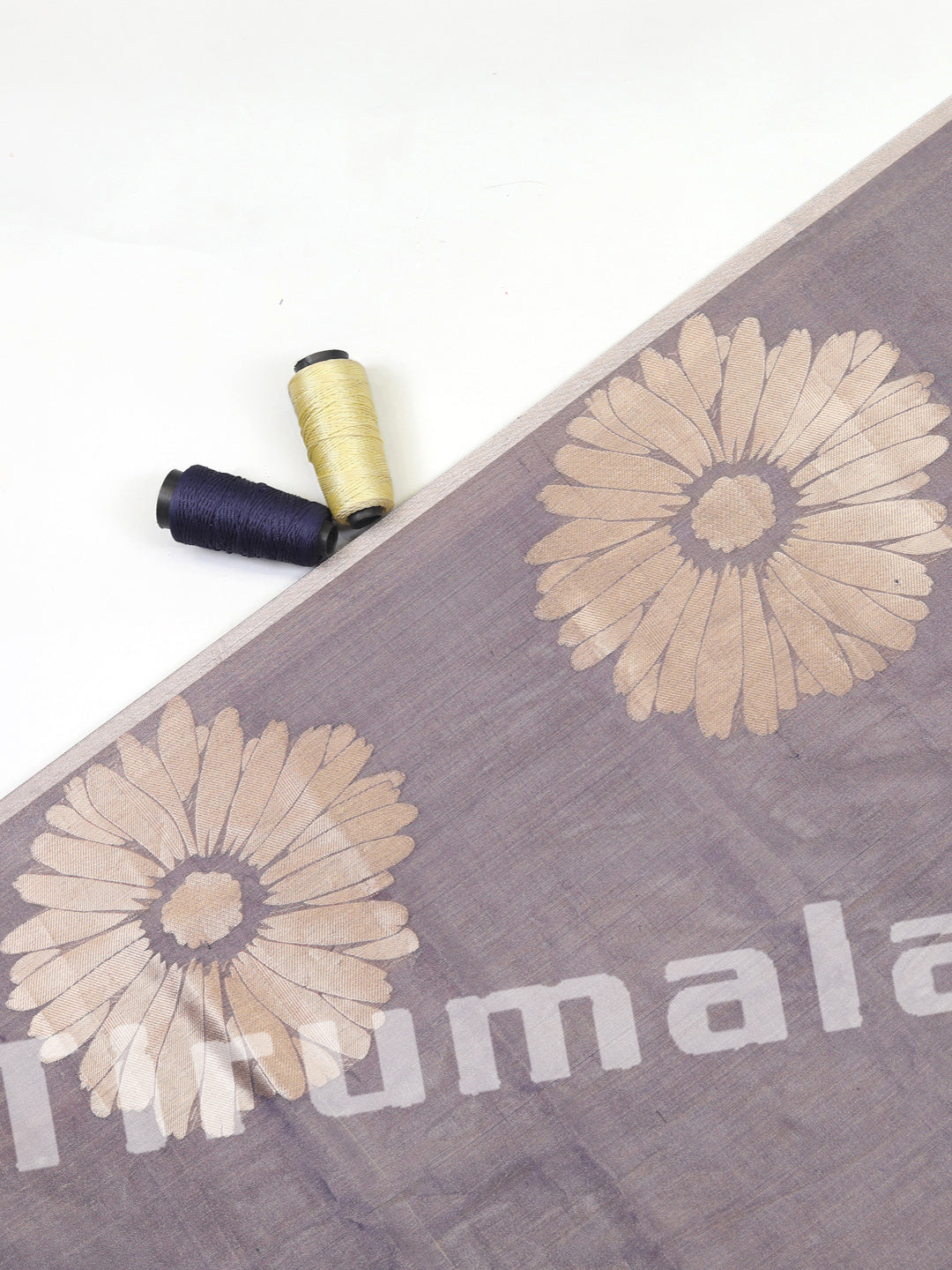 Floral Purple Tissue Silk