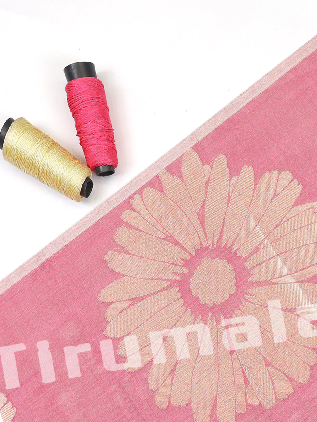 Floral Pink Tissue Silk