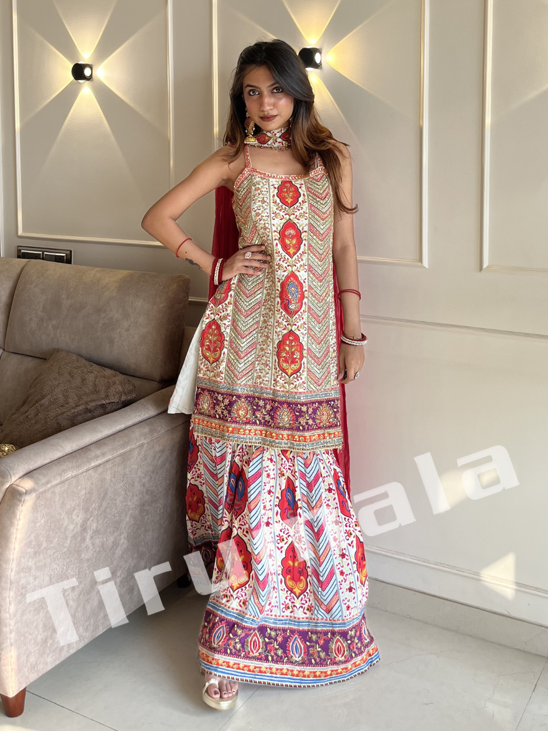 Rangrez Fusion Sharara Set – Tirumala Designers