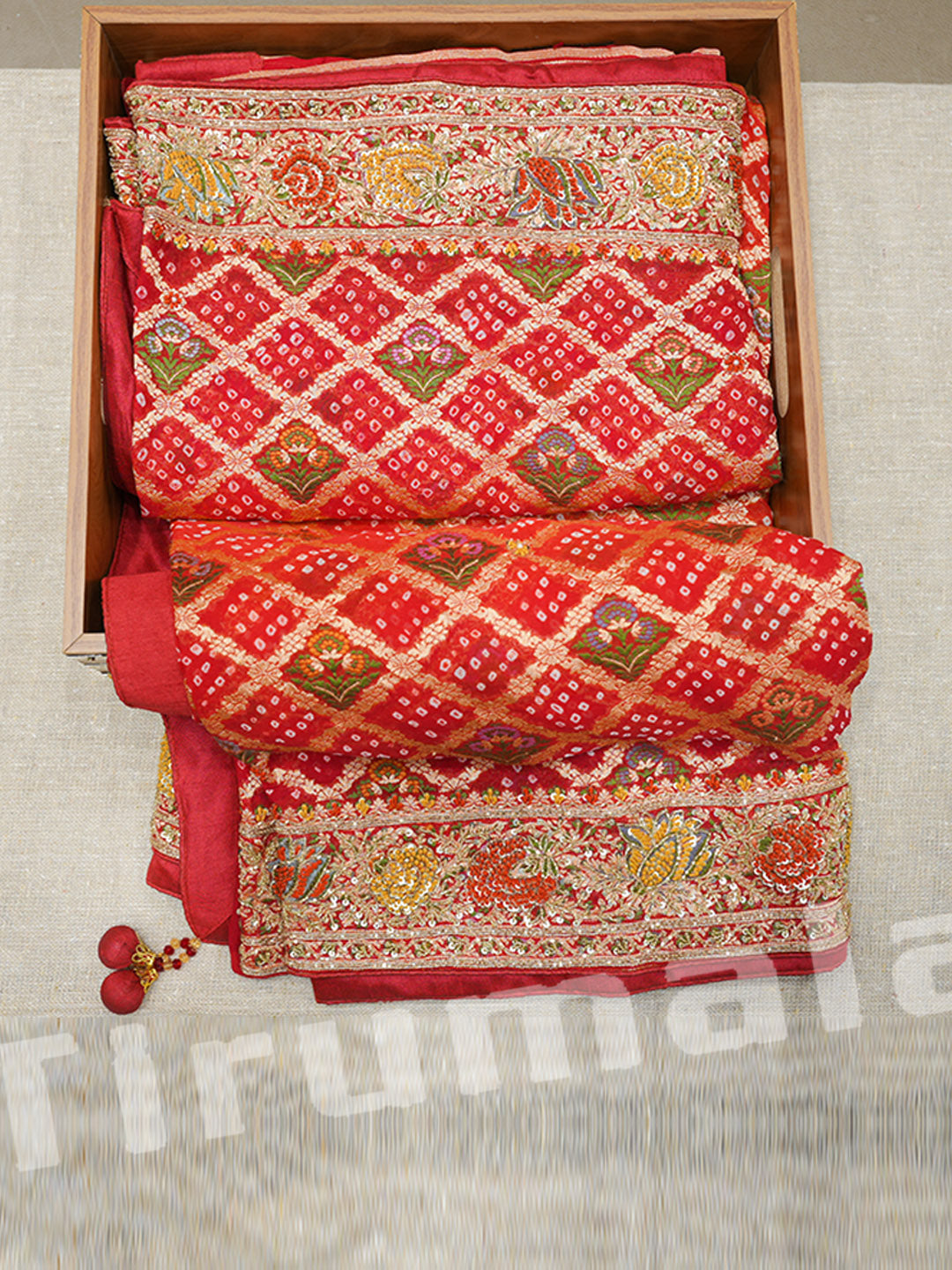 Red Georgette Banarasi Zari Saree