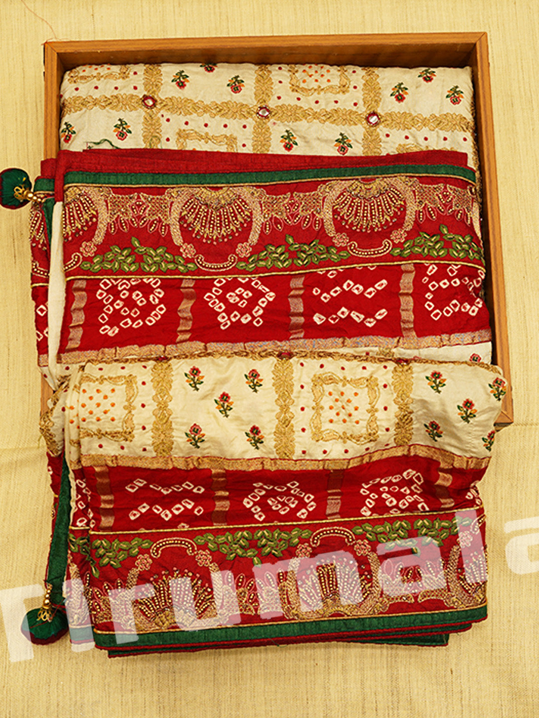 Luxurious Cream White Raw Silk Zardozi Saree