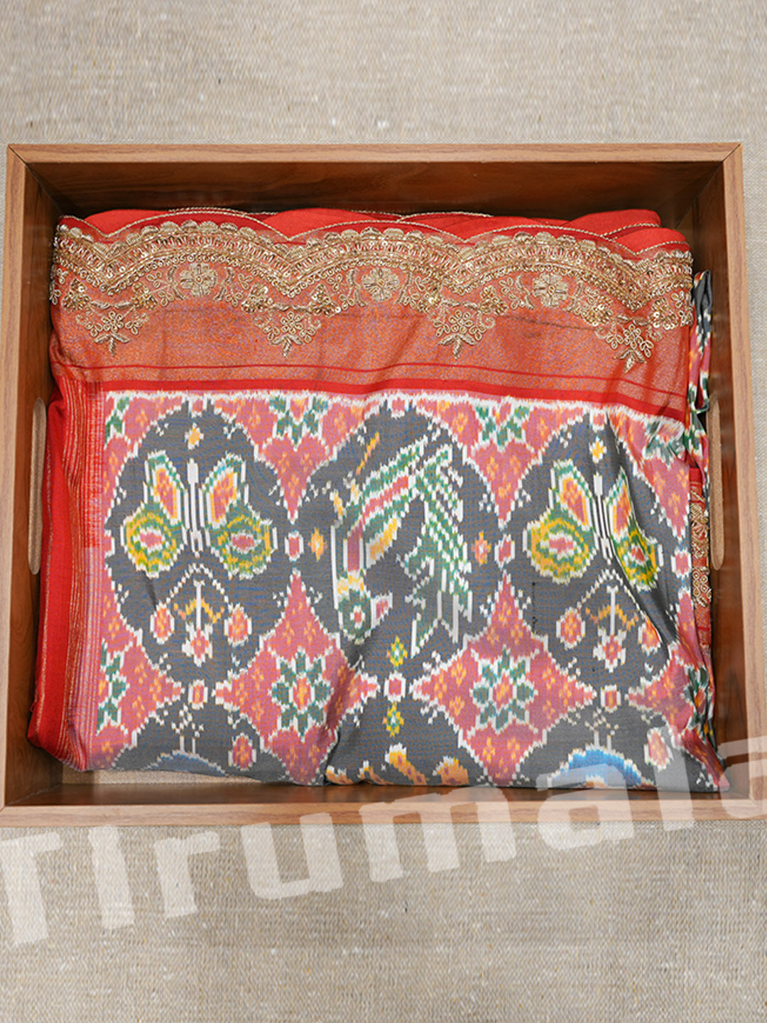 Heirloom Pure Patola Saree with Regal Zardozi Handwork