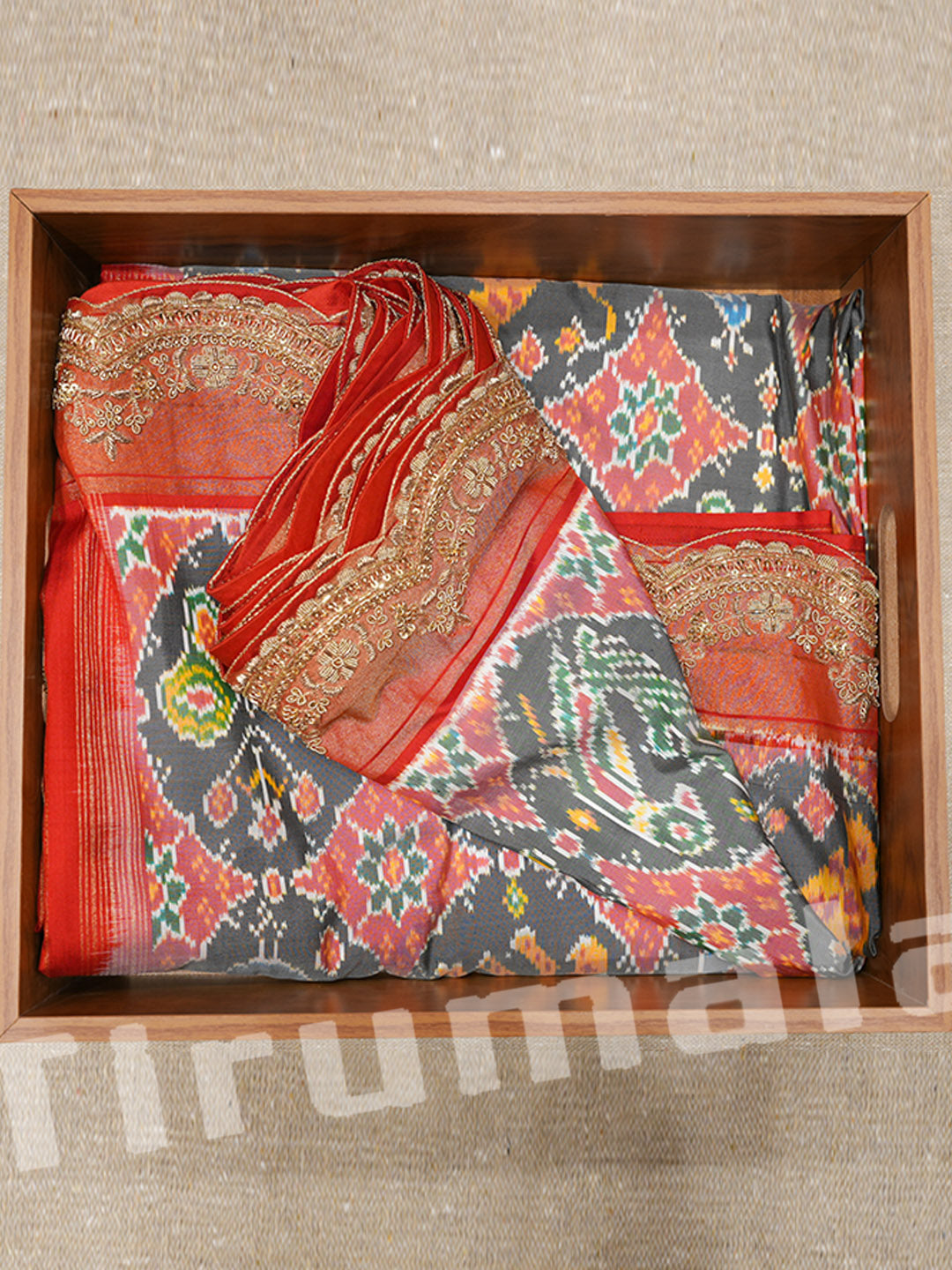 Heirloom Pure Patola Saree with Regal Zardozi Handwork