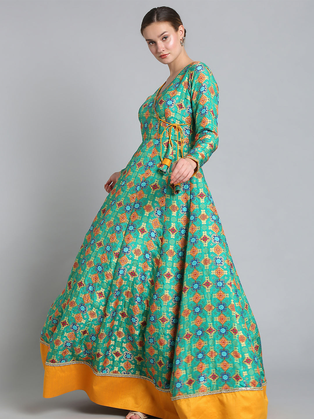 Georgette Party Wear Ladies Chikan Angrakha Kurti, Size: 38, Wash Care:  Handwash at Rs 500 in Lucknow