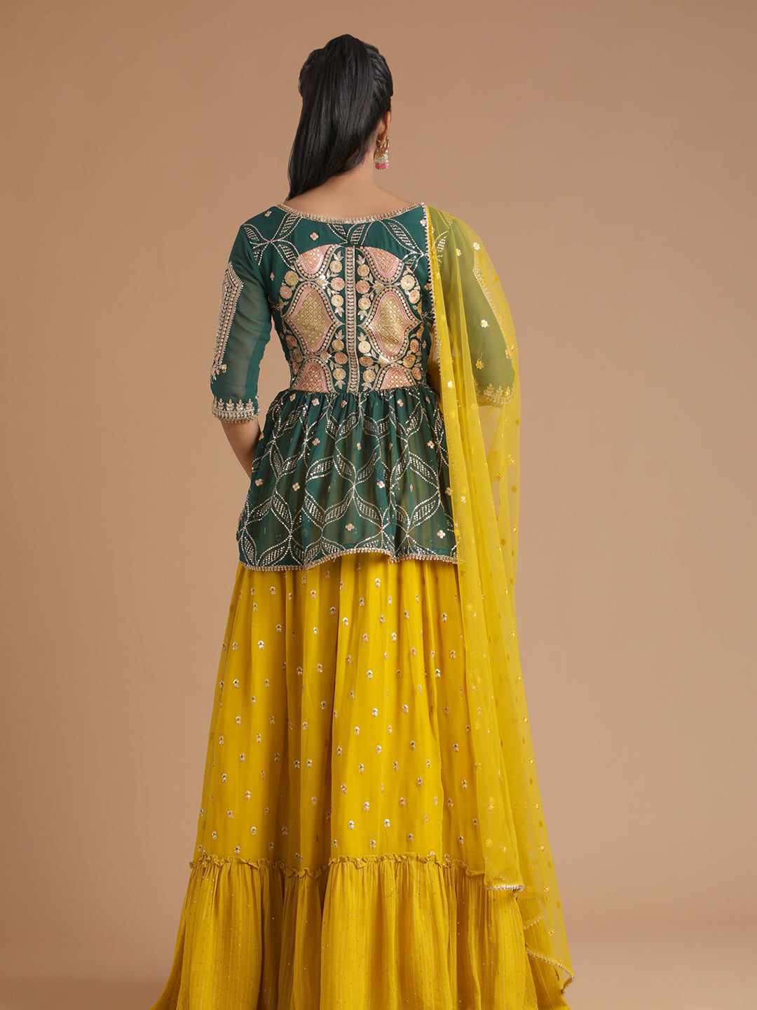 Buy Sky-Blue Sequines Embroidery Net Party Wear Lehenga Choli From Ethnic  Plus