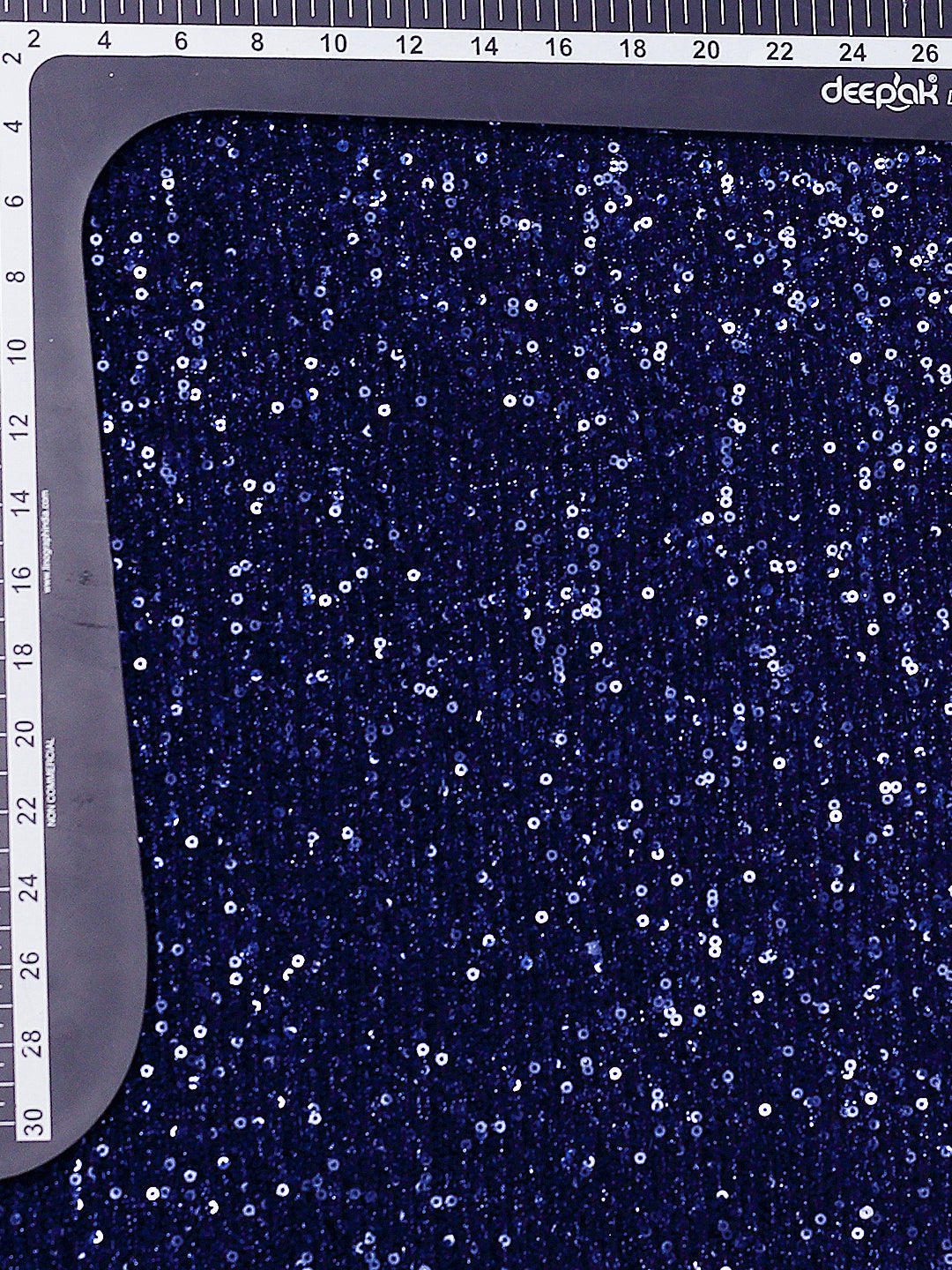 Navy Blue Imported Shimmer Crush Fabric With Sequins Work