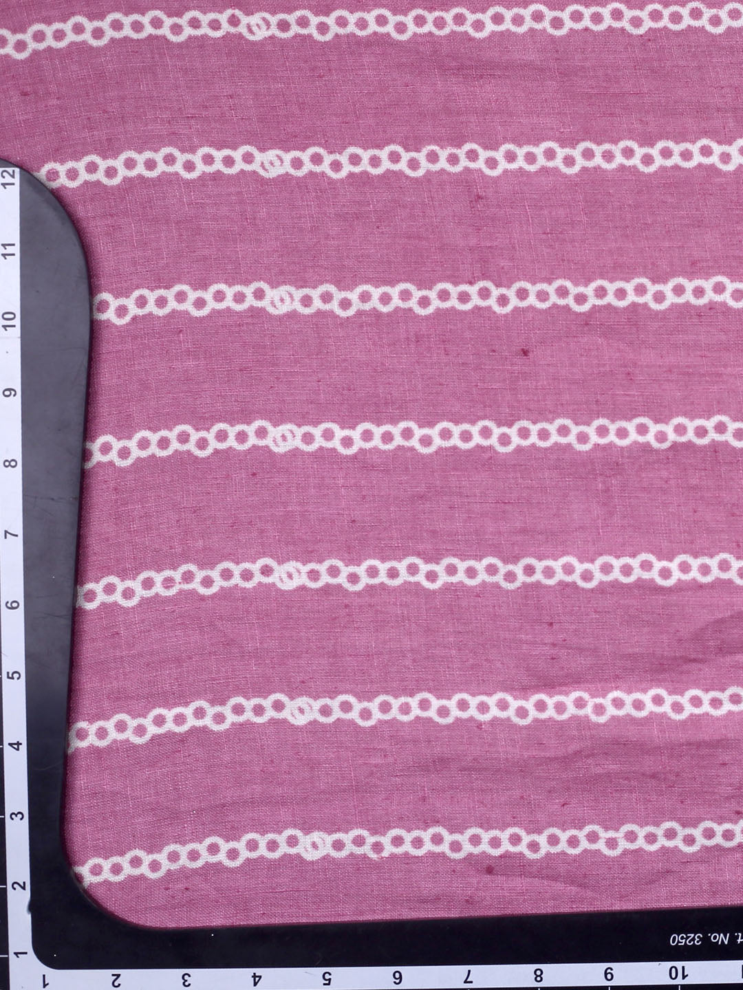 Dusty Pink Printed Pure Linen Fabric