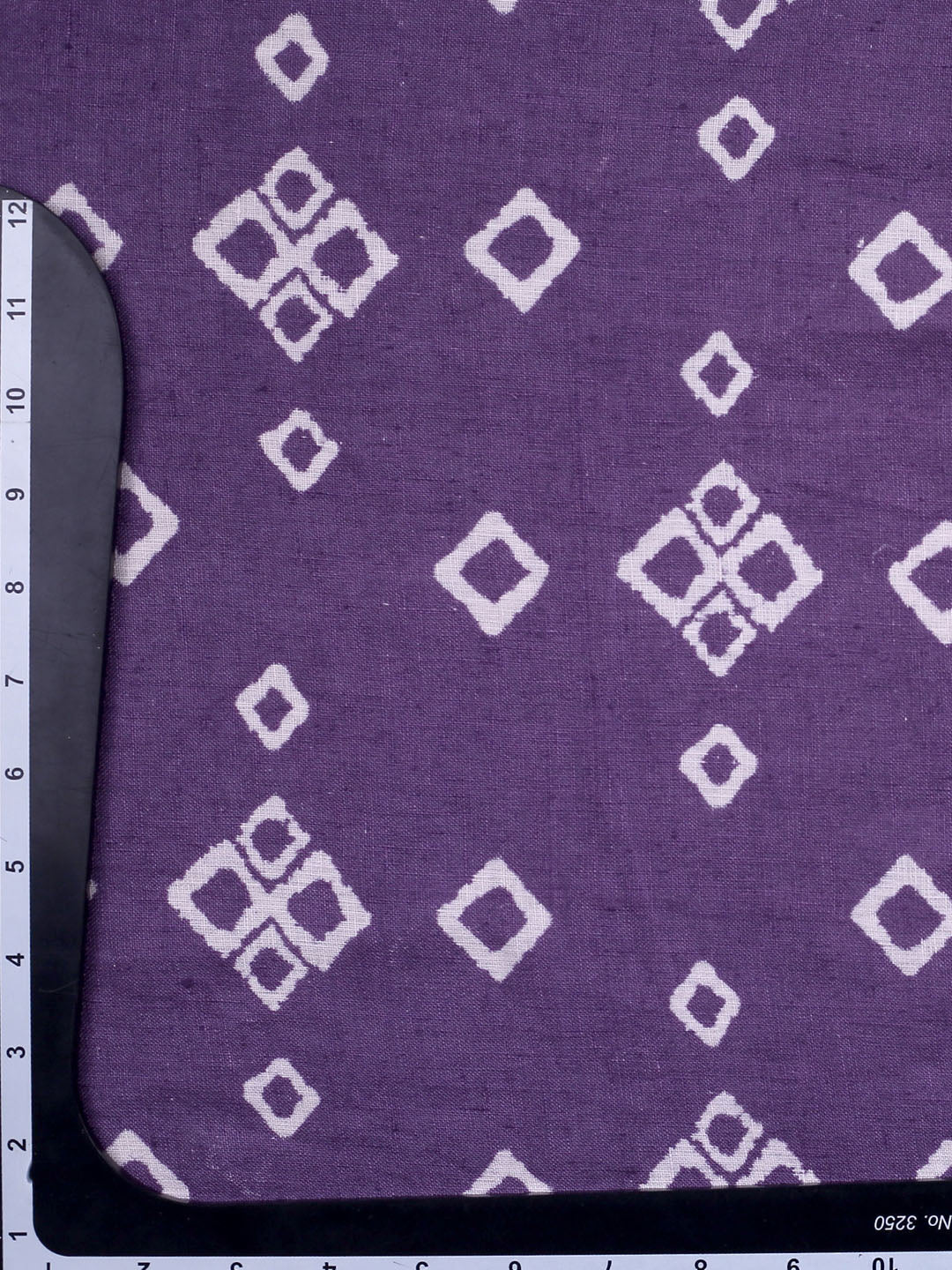 Purple Printed Pure Linen Fabric