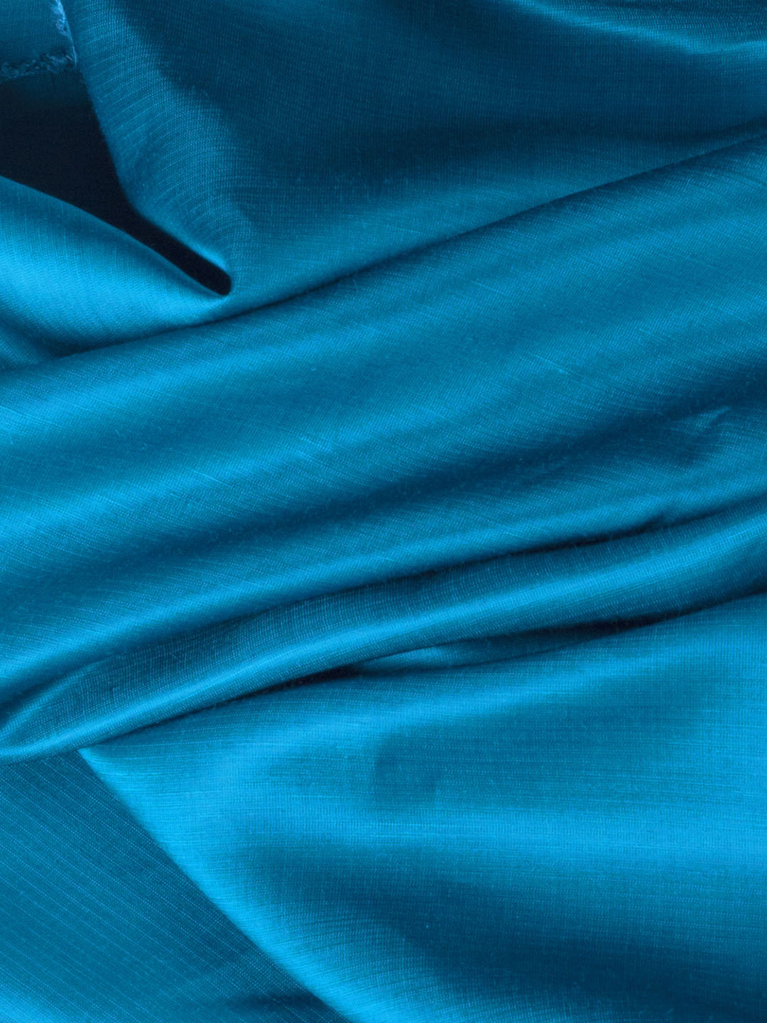 Turquoise Blue Linen Satin Fabric