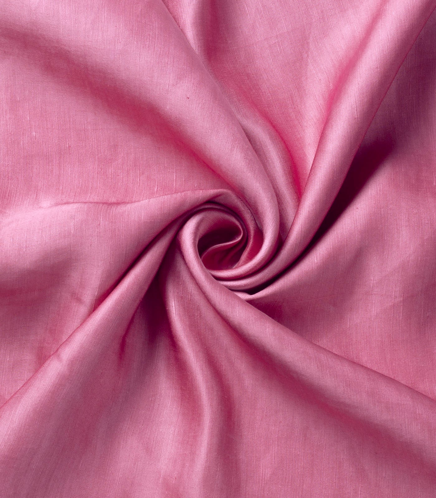 Rouge pink Linen Satin Fabric