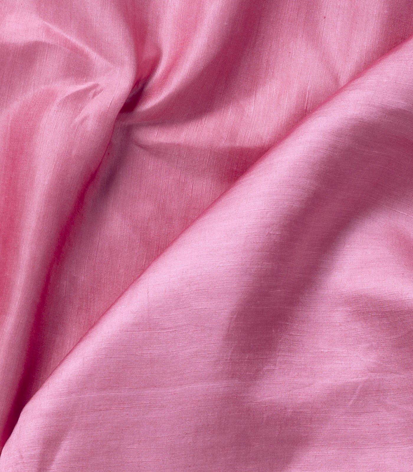 Rouge pink Linen Satin Fabric