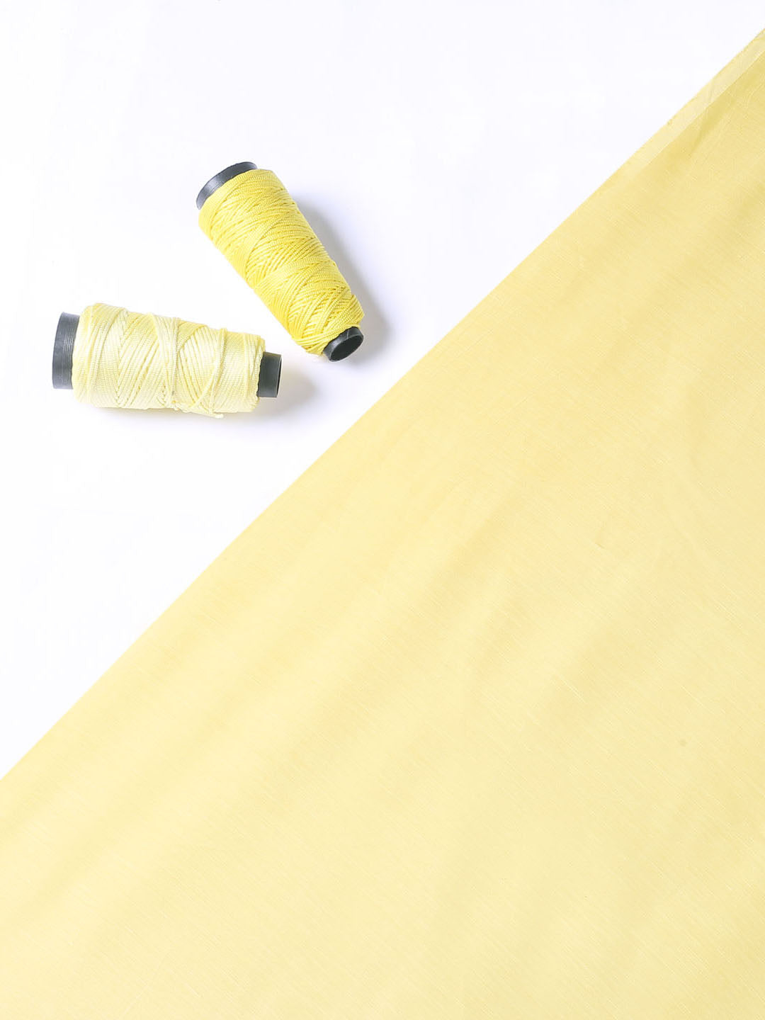 Buy Lemon Yellow Printed Poly Cotton Unstitched Salwar Suit - Koskii