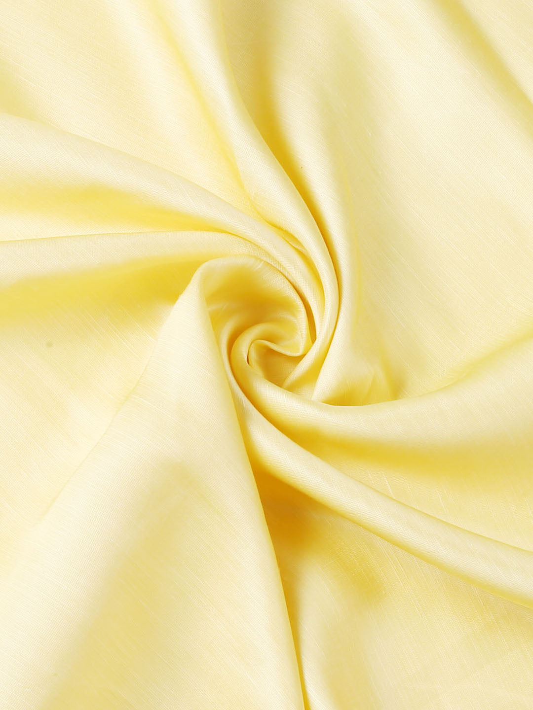 Light Lemon Yellow Linen Satin Fabric