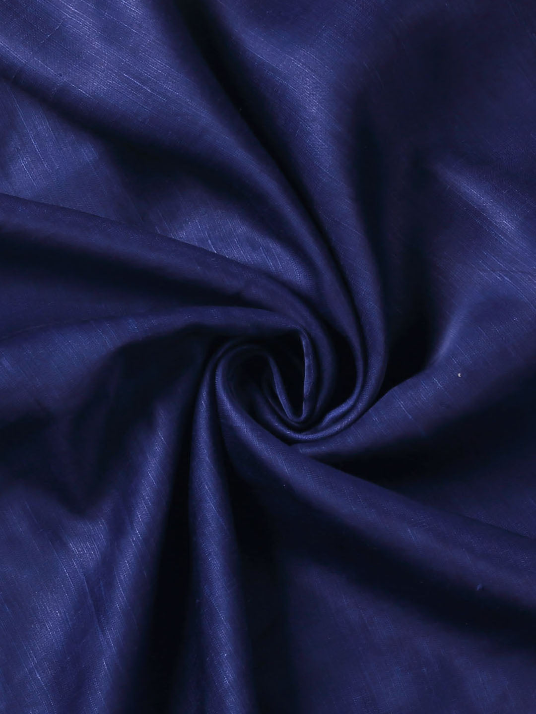 Navy Blue Linen Satin Fabric