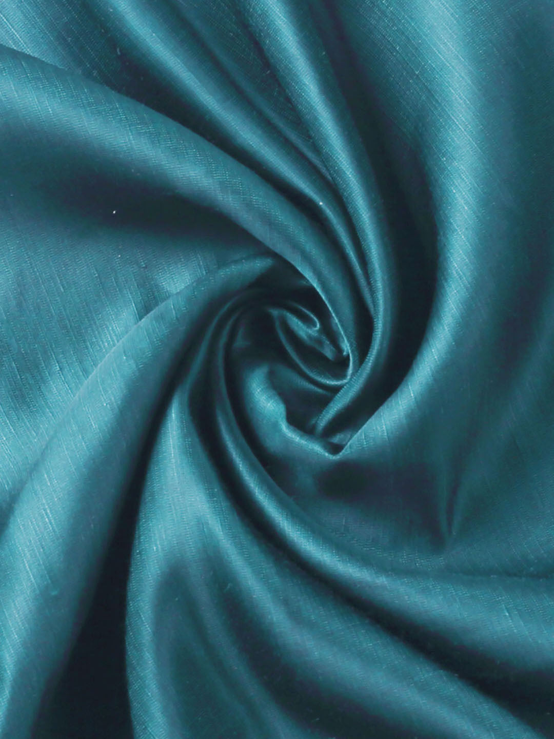 Peacock Blue Linen Satin Fabric