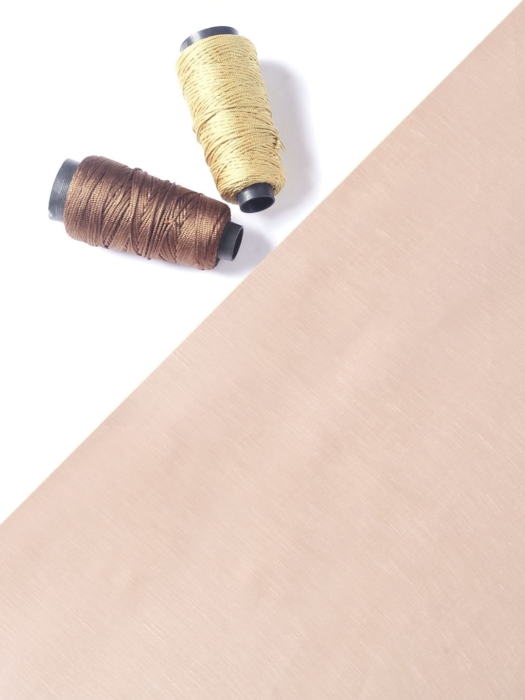 Sand Nude Linen Satin Fabric